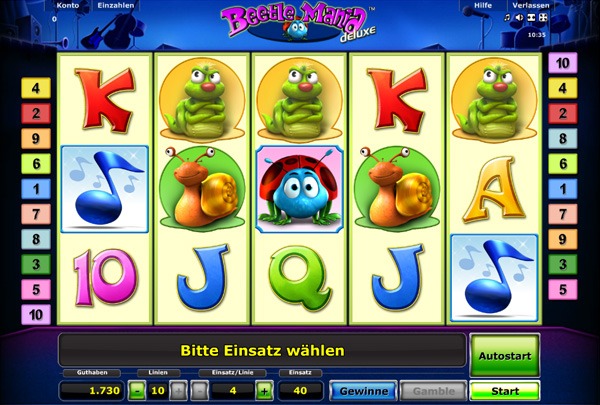Beetle Mania Deluxe - Novoline Spielautomat