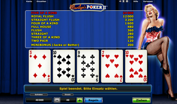 Marilyn's Poker 2 - Novoline Spielautomat