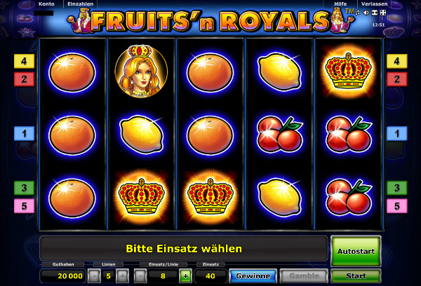 Fruits'n Royals - Novomatic Spielautomat